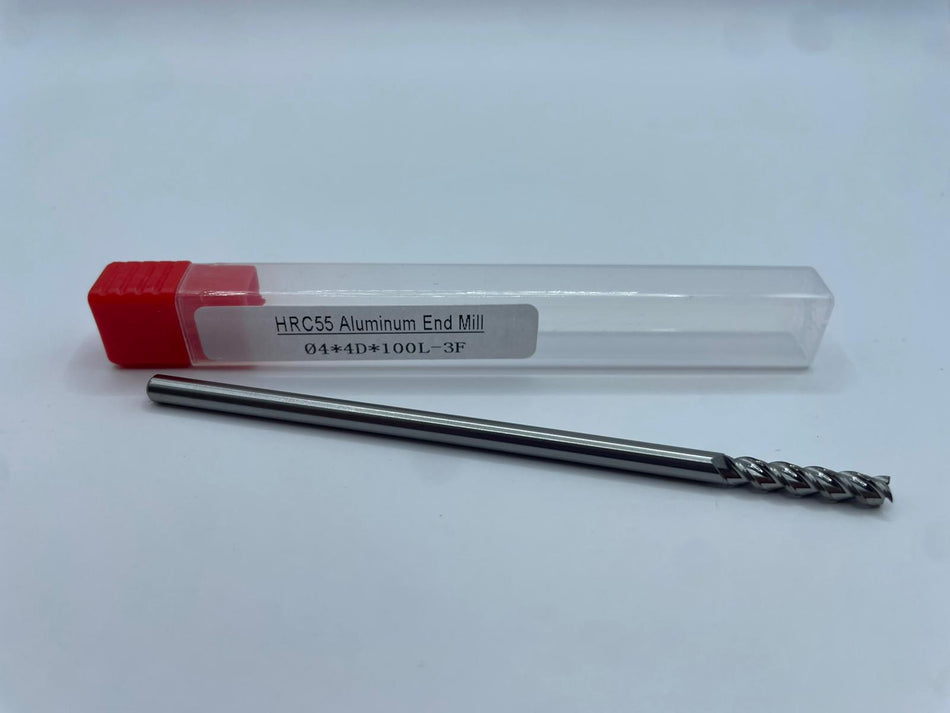 VHM-Schaftfräser, unbeschichtet, 4mm, extra lang