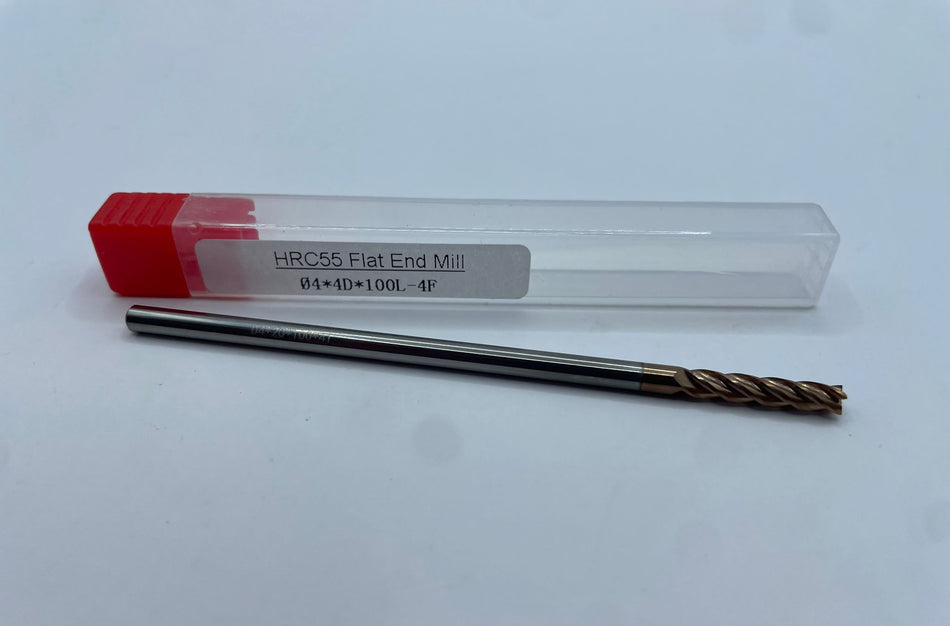 Freze de degroșare din carbură integrală, HRC55, 4mm, extra lungi